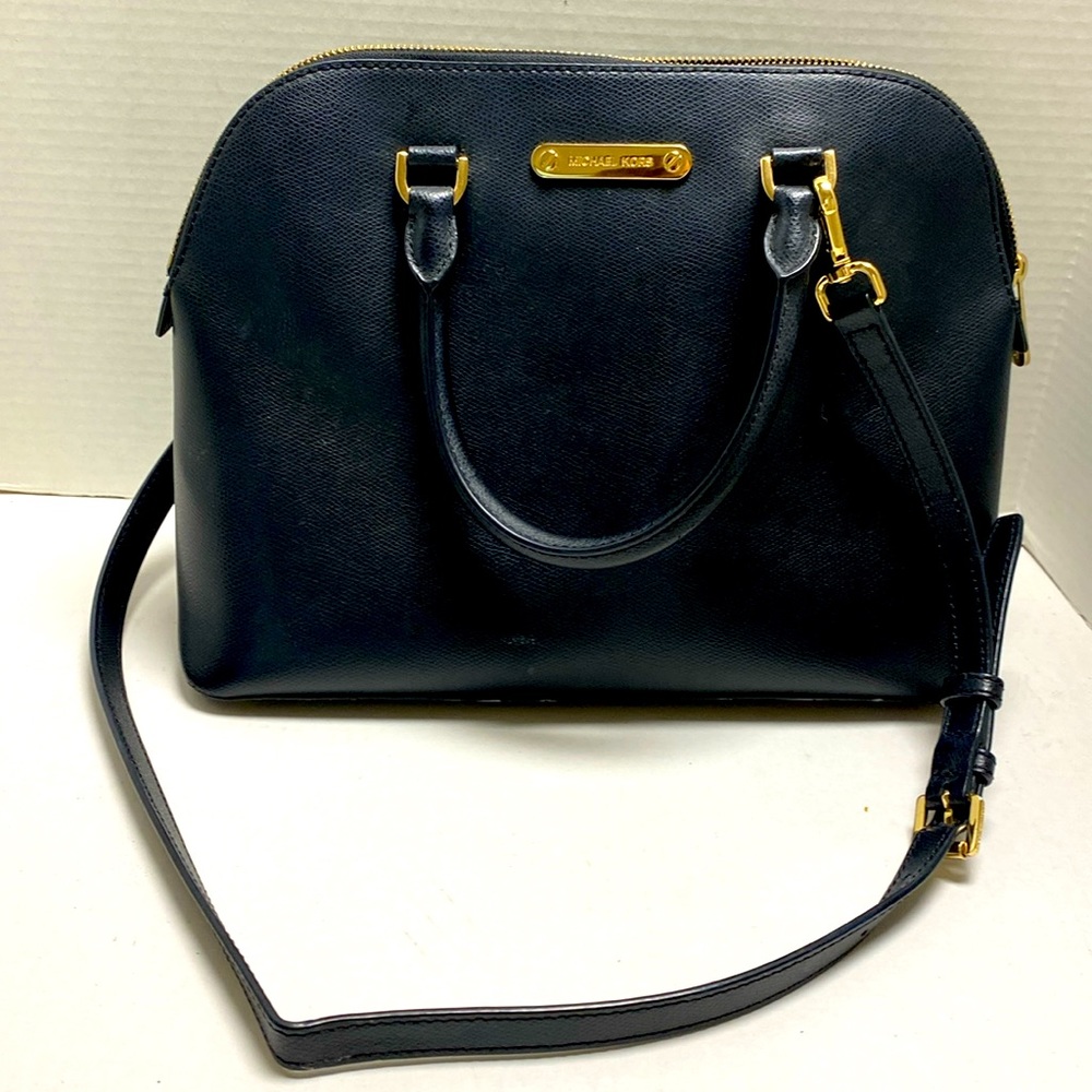 Michael Kors crossbody Sandrine leather small satchel EUC